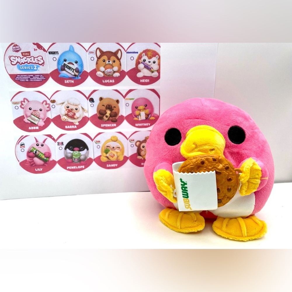 Subway Plush Zuru Snackles Series 2 Whitney Subway Cookie Platypus 15" Plush